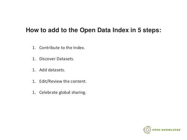 How to Global Open Data Index - Overview