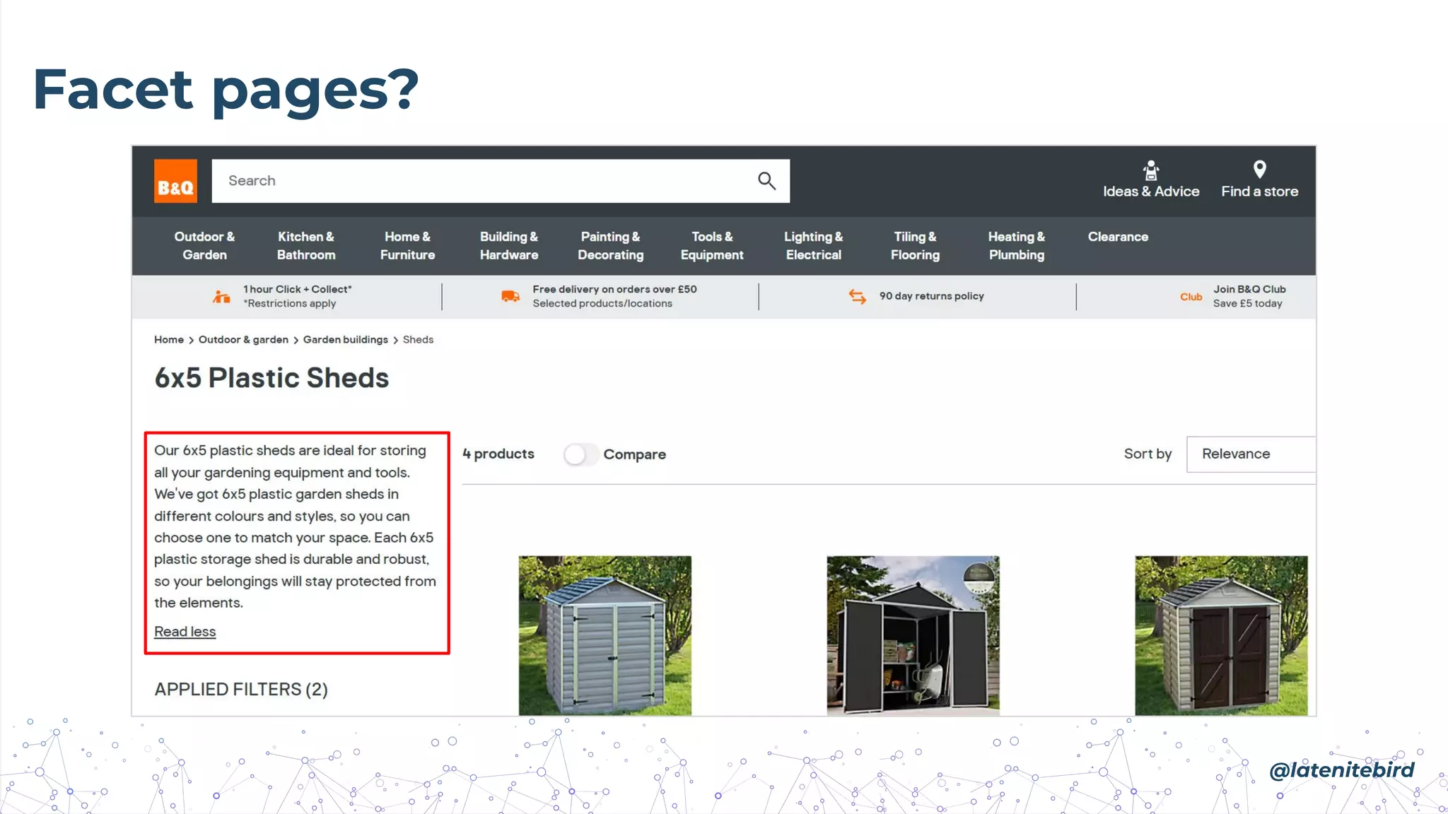 Facet pages?
@latenitebird
 