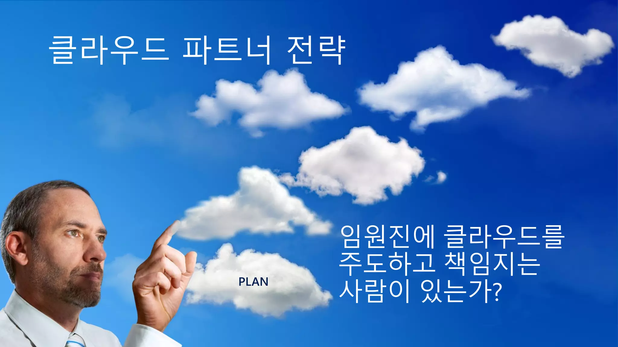 임원진에 클라우드를
주도하고 책임지는
사람이 있는가?
 