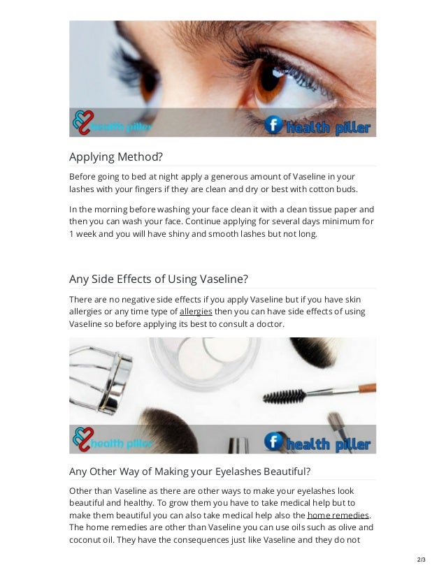How to grow eyelashes with vaseline