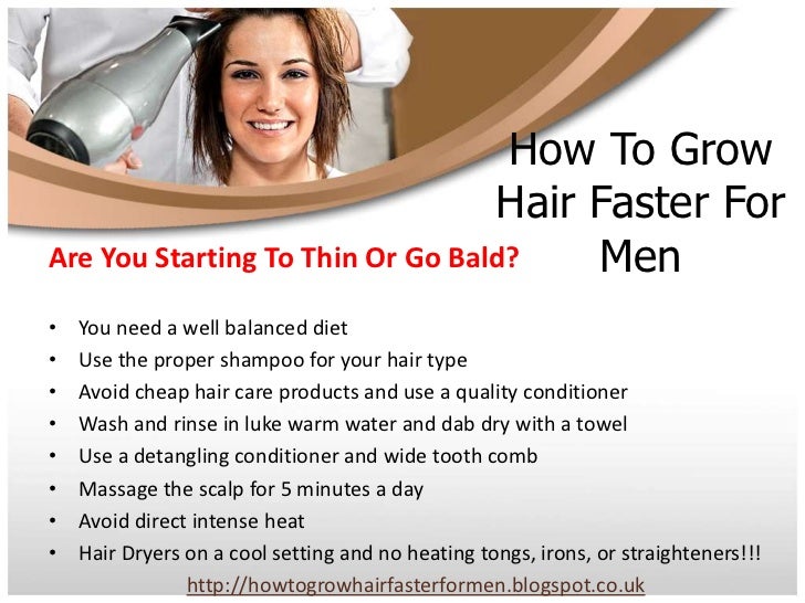 How To Grow Hair Faster For Men