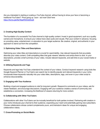 How to Grow on YouTube: Essential Tips for Success | PDF