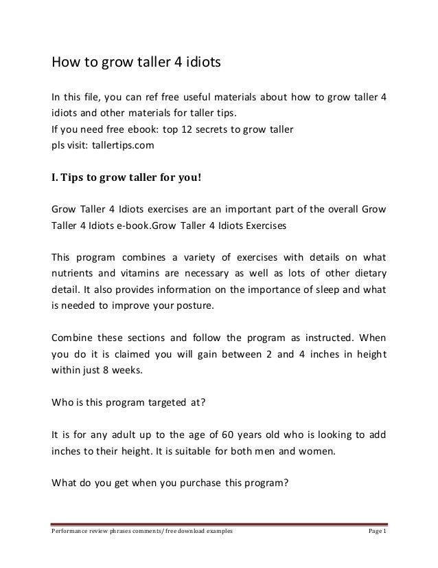 how to grow taller 4 idiots grow taller 4 idiots pdf