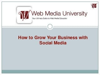 How to Grow Your Business with
Social Media
 