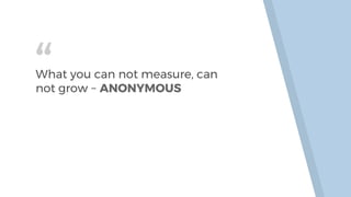 “What you can not measure, can
not grow ~ ANONYMOUS
 