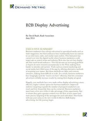 B2B Display Advertising How-To Guide | PDF