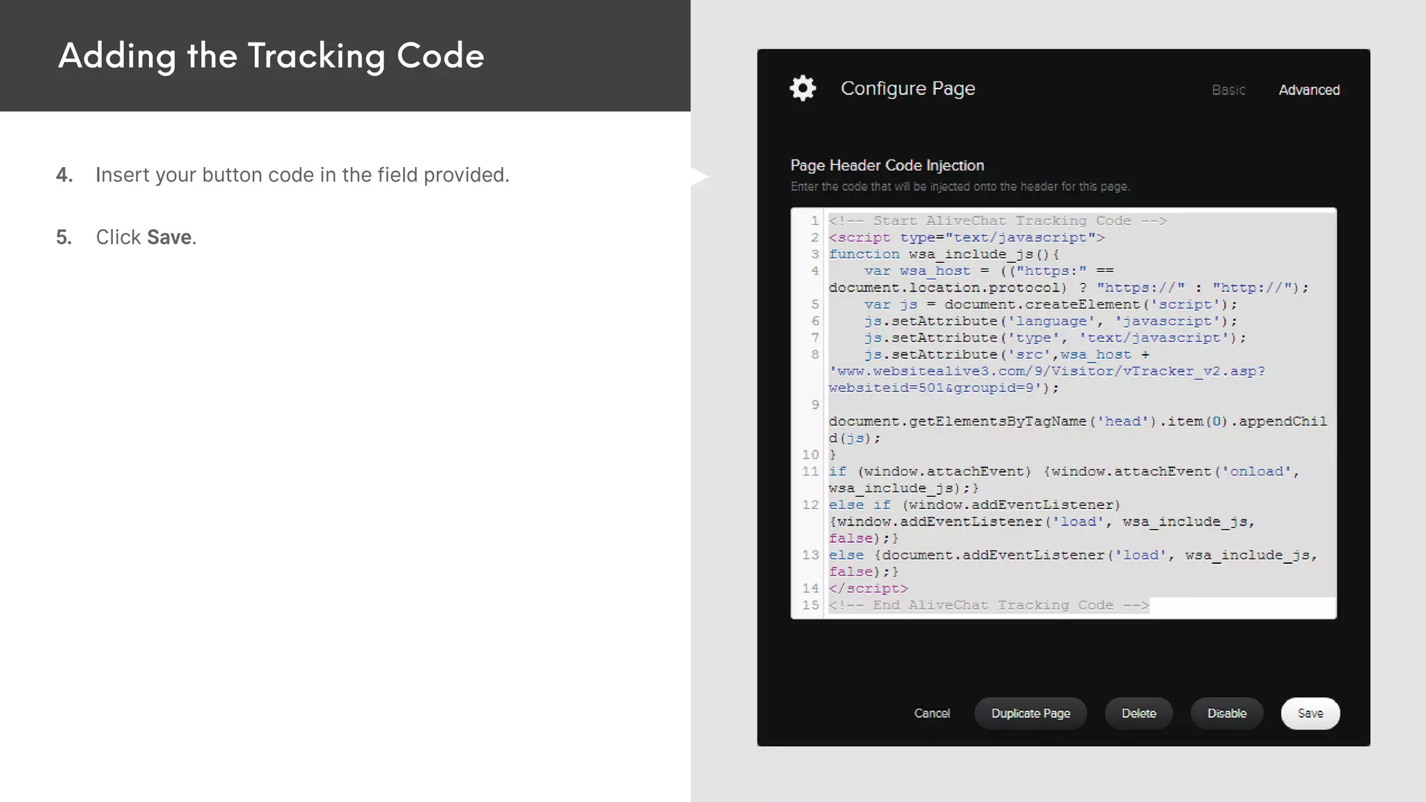 WebsiteAlive Integration: Squarespace | PDF