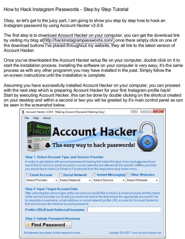 hack instagram account with profile url