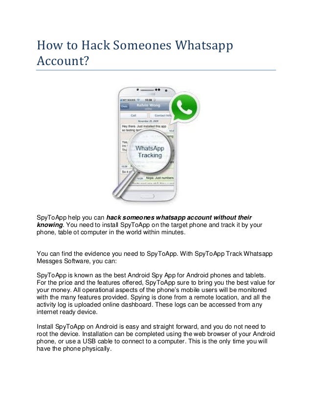 hack whatsapp account someones slideshare