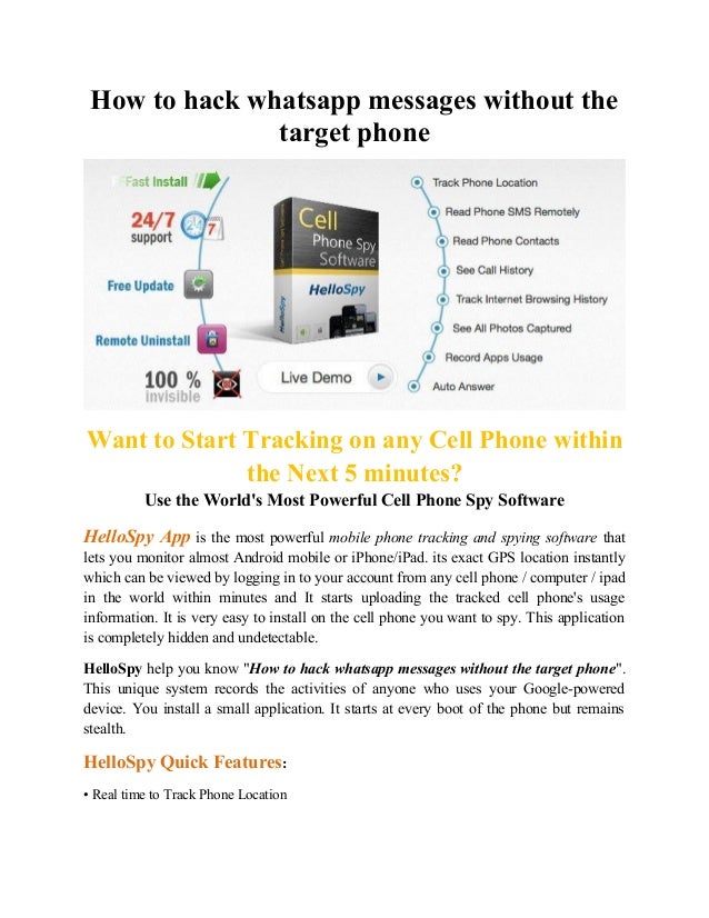 How to hack whatsapp messages without the target phone