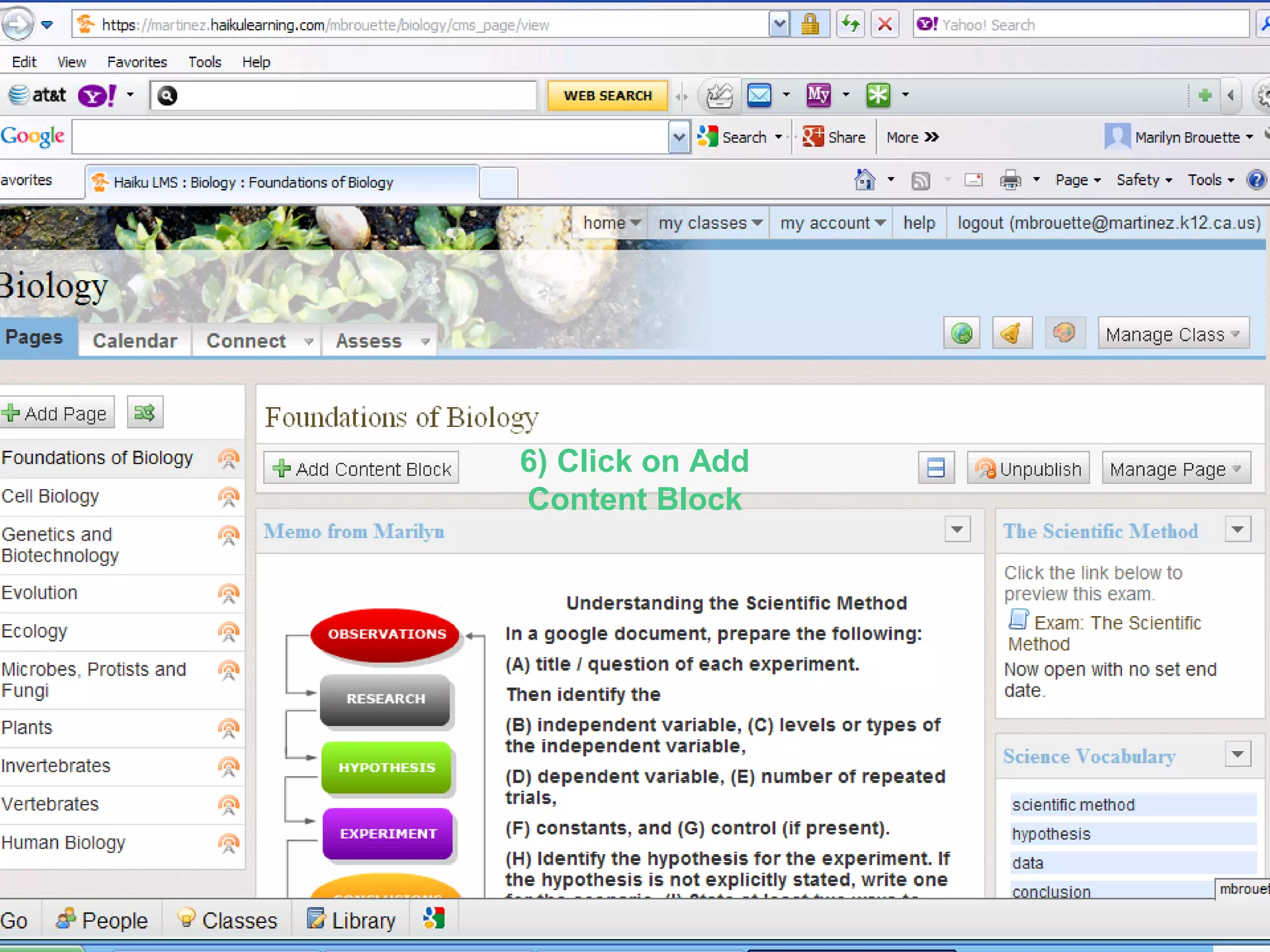 51515151
6) Click on Add
Content Block
 