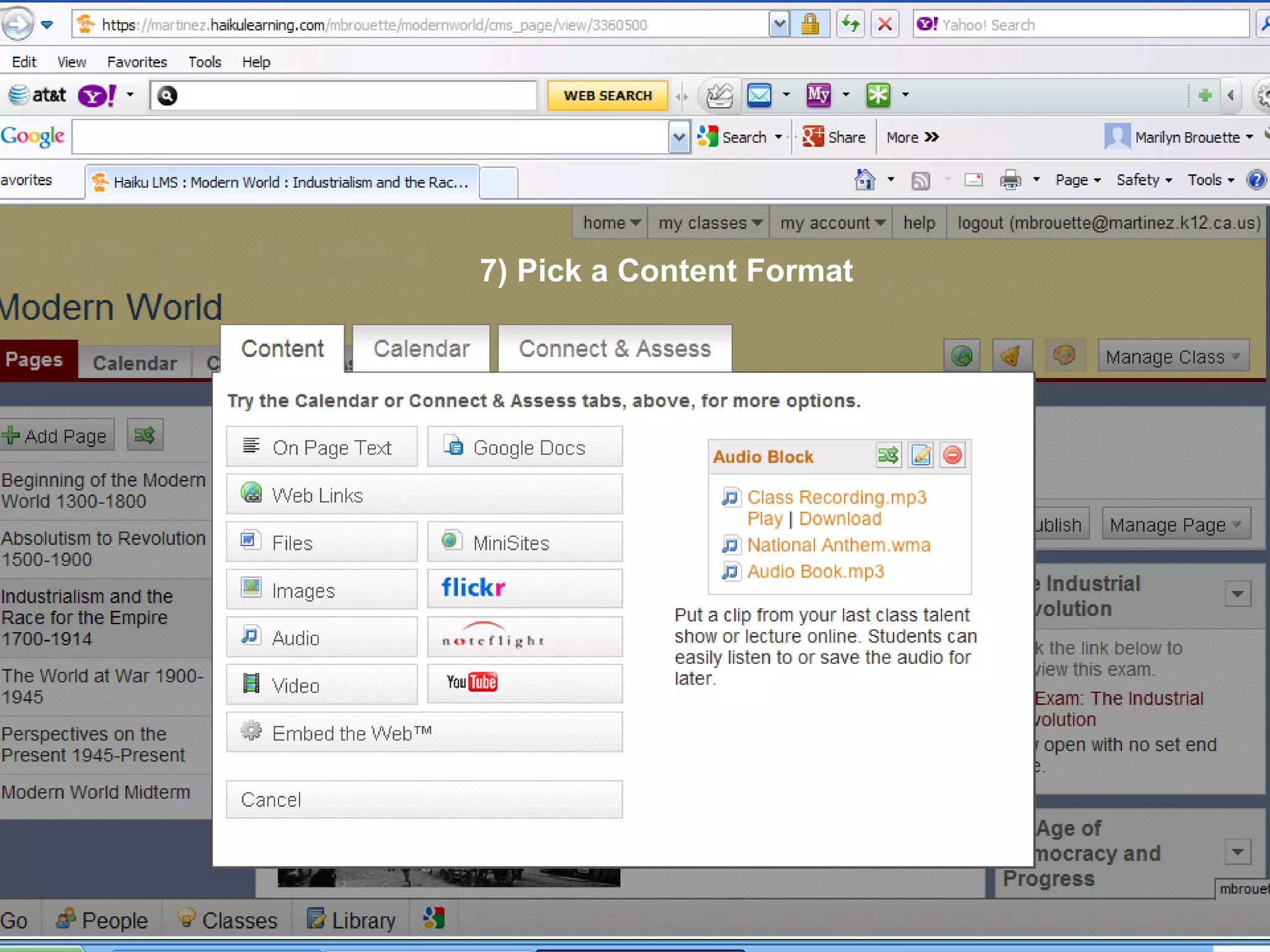 52525252
7) Pick a Content Format
 