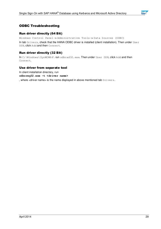 Installing Sap Hana Odbc Driver