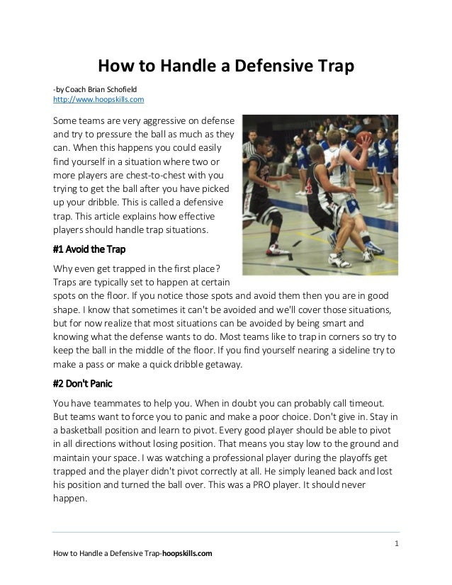 How to handle a defensive trap in basketball