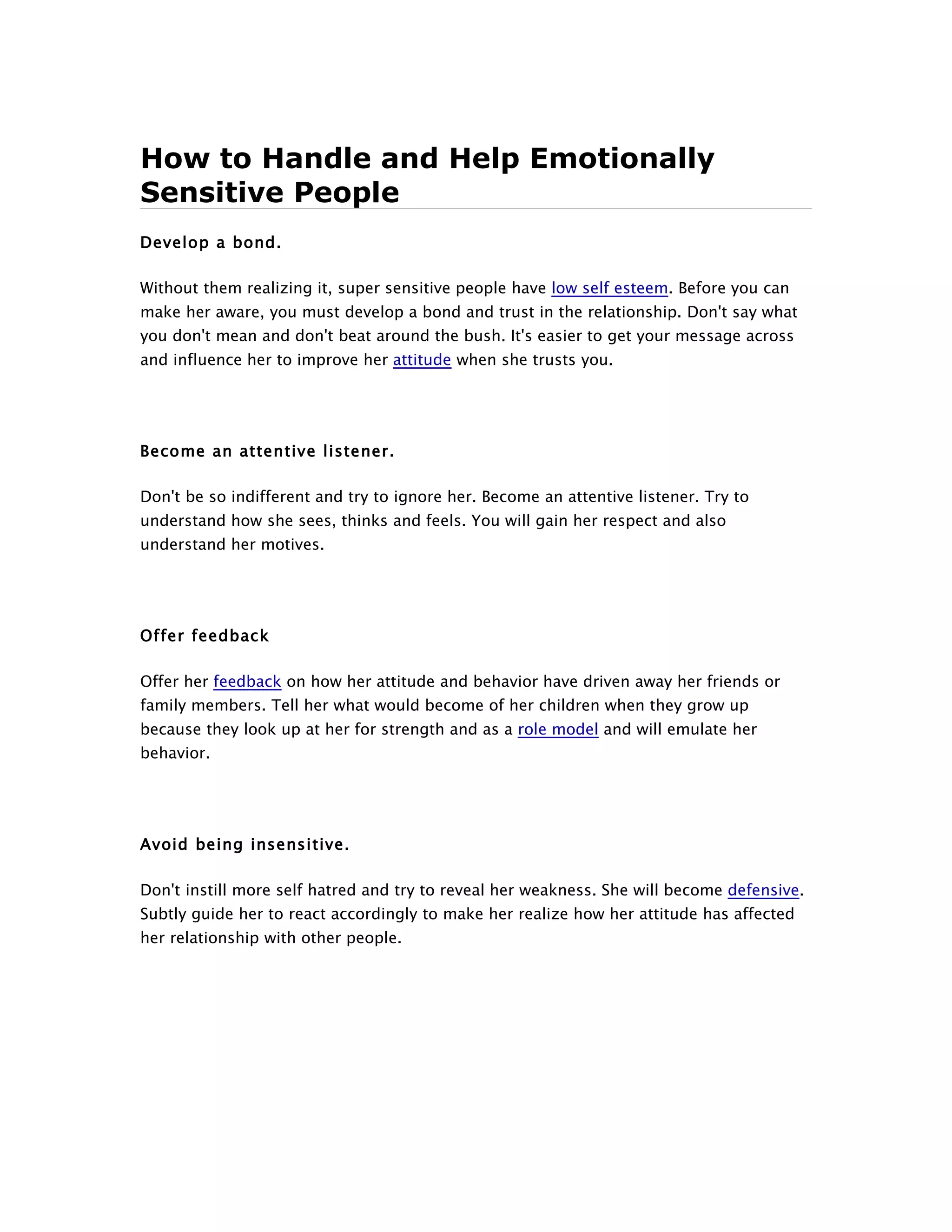 How to handle and help emotionally sensitive people | DOC