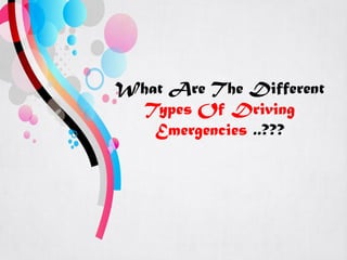How To Handle Driving Emergencies | PDF
