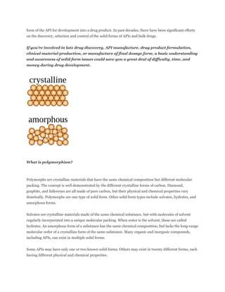 Solid State Research and Development  Polymorph Screening - Eurofins  Scientific