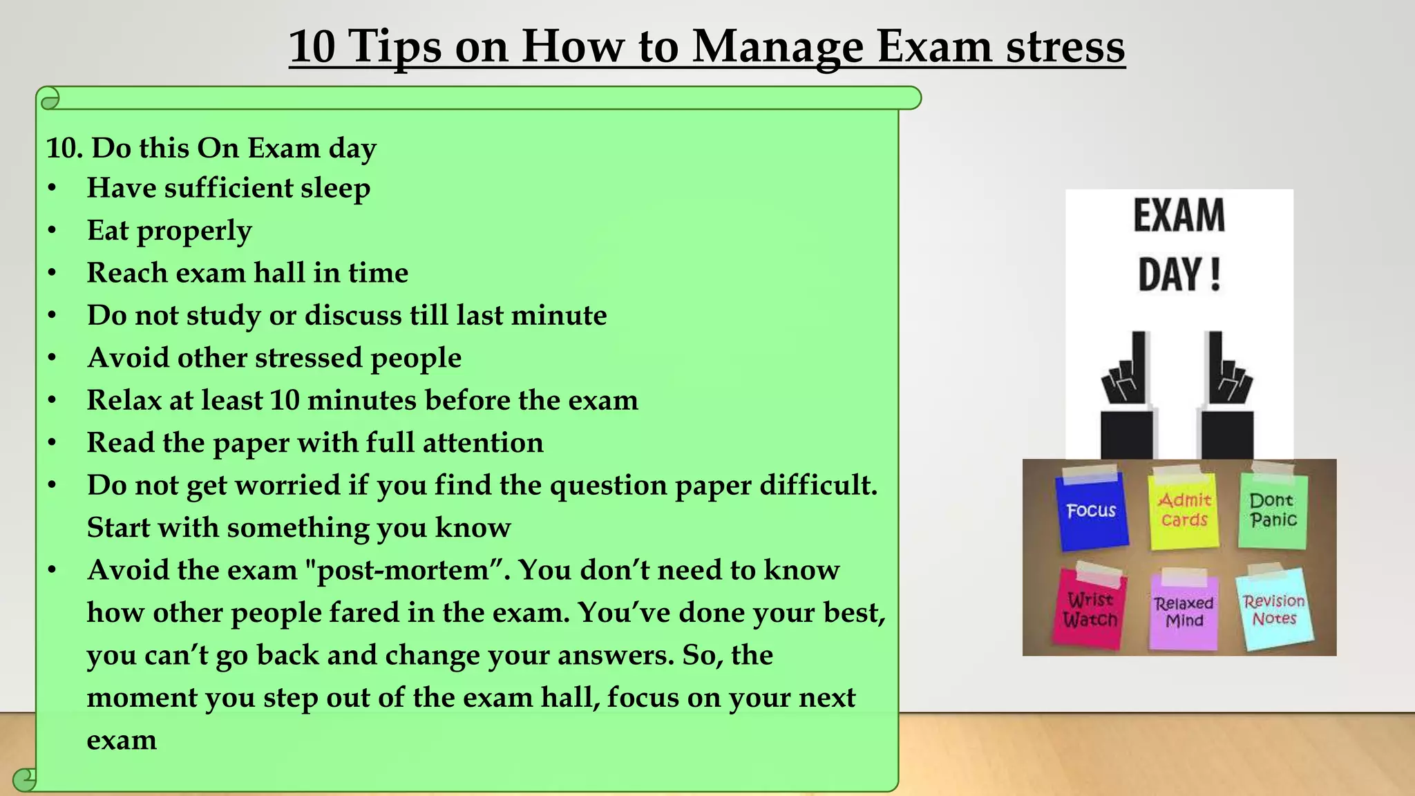 How to handle exam stress pune vsm | PPTX