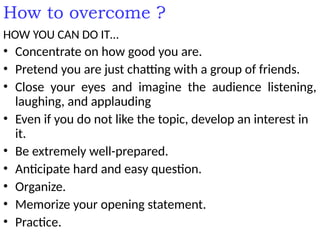 Effective Strategies to Overcome Stage Fear and Public Speaking Anxiety ...