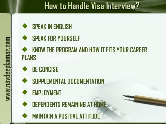 how to handle an interview