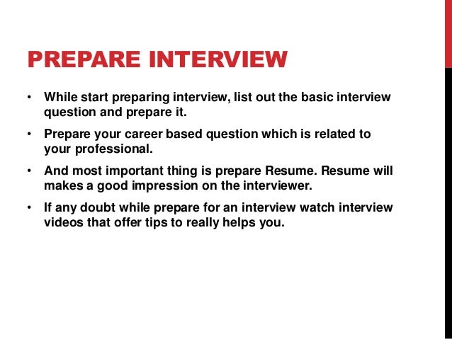 how to handle an interview