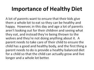 How to have a balanced diet for kids