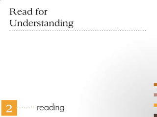 Read for
Understanding
-------------------------------------------------------------




            reading
 
