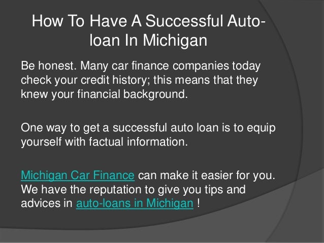 How to have a successful auto loan in michigan