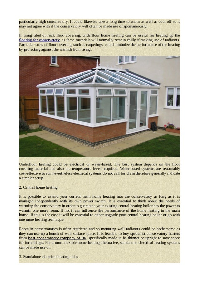 How to Heat a Conservatory