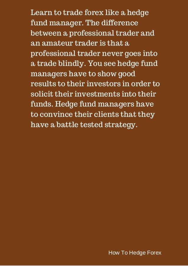 How To Hedge Forex - 