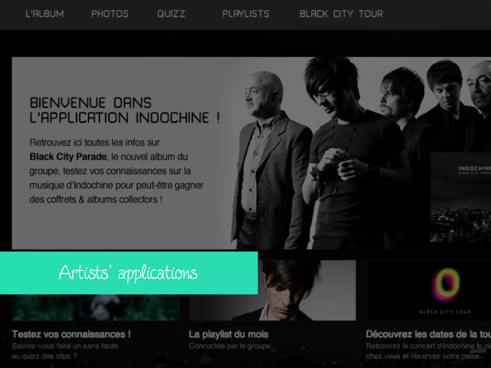 Artists’ applications
 