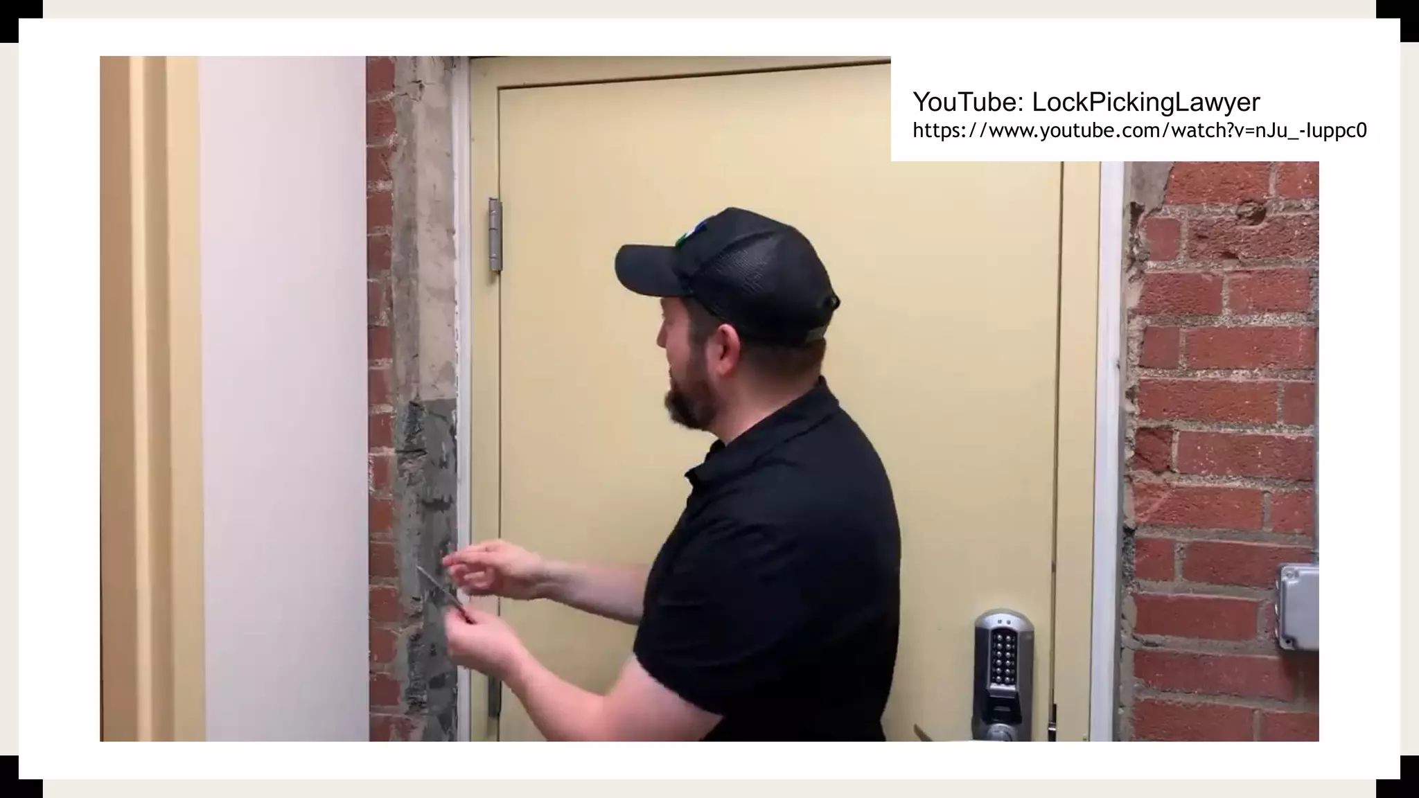 YouTube: LockPickingLawyer
https://www.youtube.com/watch?v=nJu_-Iuppc0
 