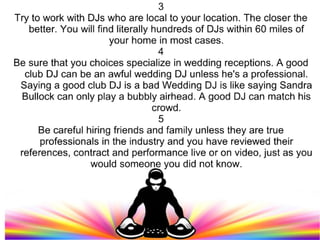 How to hire a DJ for your wedding