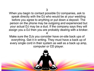 How to hire a DJ for your wedding