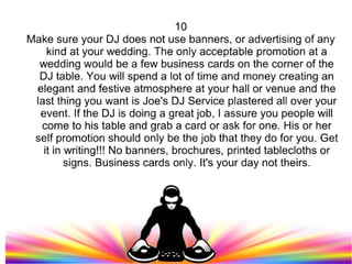 How to hire a DJ for your wedding