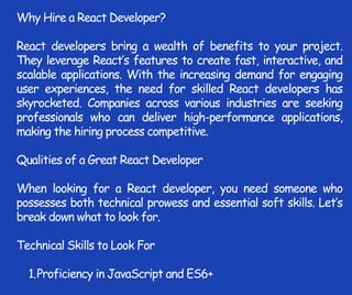 How To Hire A Top Notch React Developer Ppt How To Hire A Top Notch React Developer Ppt