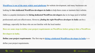 How to Hire Dedicated WordPress Developers in India | PDF