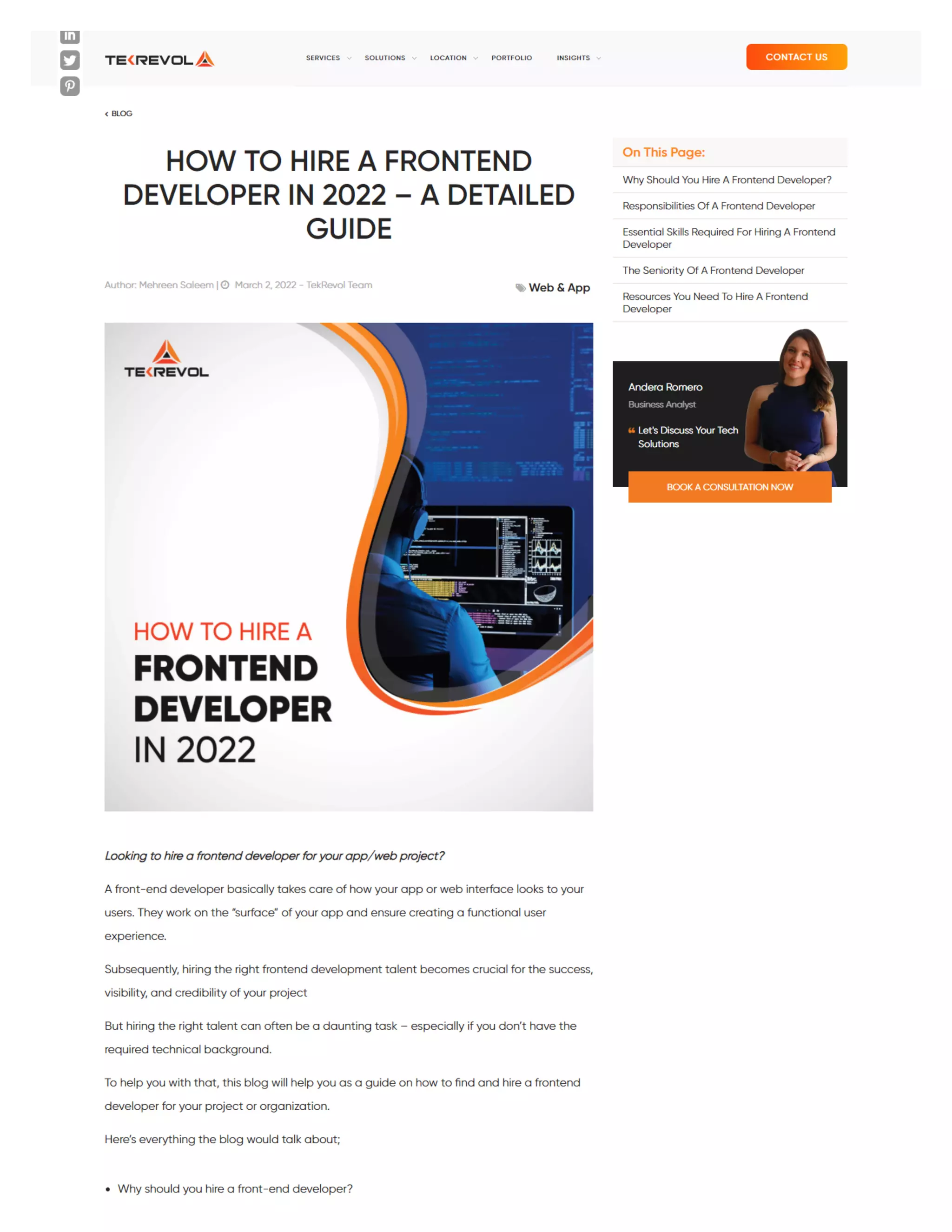 How to hire front end developer | PDF