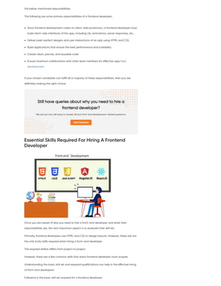 How to hire front end developer | PDF