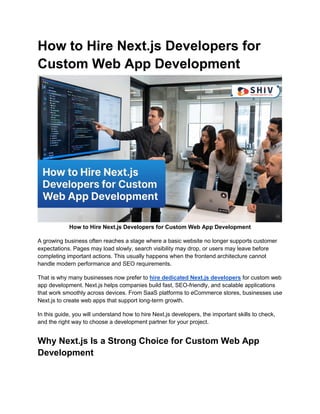 The Complete Guide to Hiring Dedicated Next.js Developers | PDF
