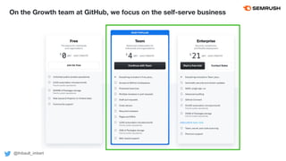 On the Growth team at GitHub, we focus on the self-serve business
@thibault_imbert
 