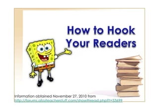 How To Hook Your Readers