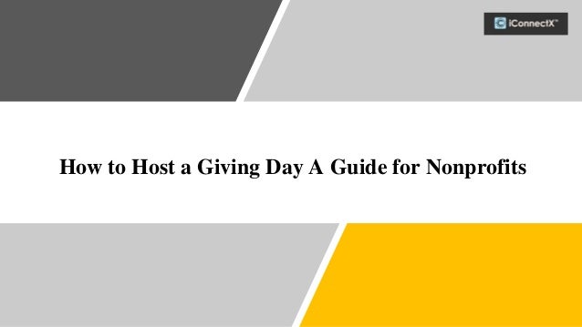 How to Host a Giving Day A Guide for Nonprofits
 