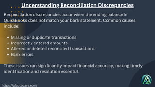 How to Identify and Resolve Reconciliation Discrepancies in QuickBooks ...