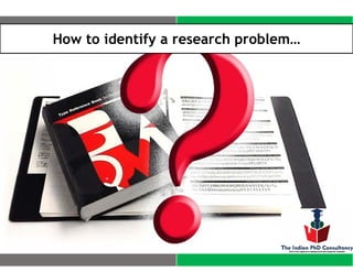 How to identify a research problem…
 