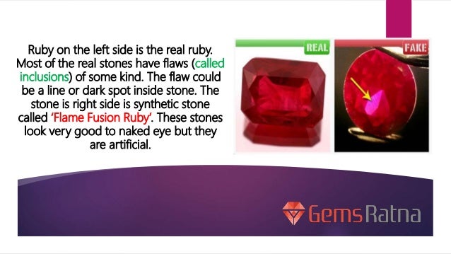 How to identify fake ruby gemstone