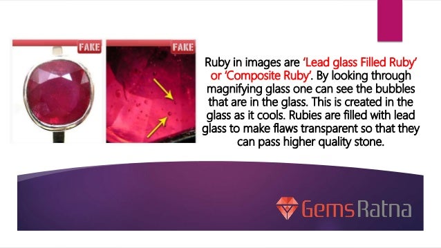 How to identify fake ruby gemstone