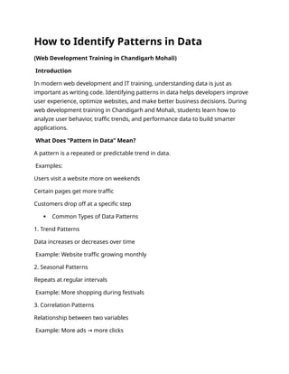 Data Pattern Examples Simple How to Identify Patterns in Data.document | DOCX