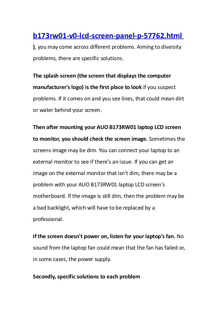 How to identify your laptop lcd screen problems and fix it