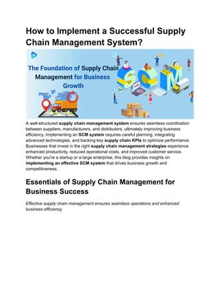 How to Implement a Successful Supply Chain Management System?.pdf